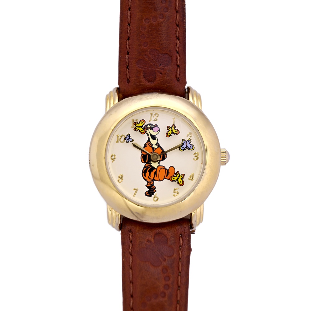 Disney Vintage Tiger Gold Plated Wrist Watch